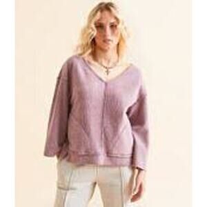 Free People Day Off Oversized Pullover Oversized Small (B110136)